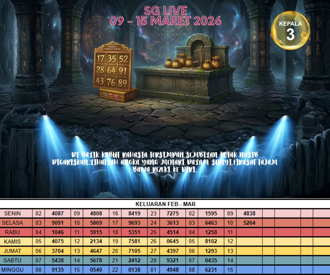 SG LIVE 09 - 15 MARET 2026