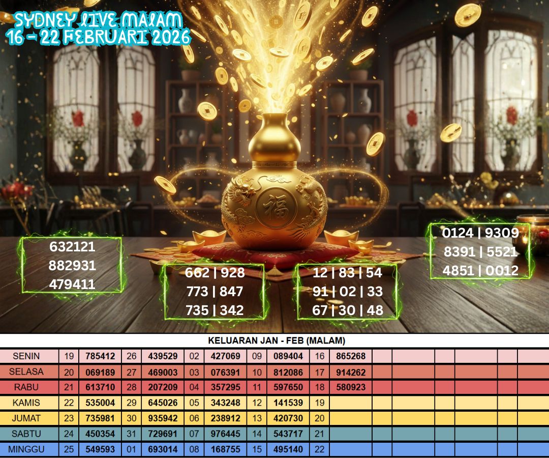 SYDNEY LIVE MALAM 16 - 22 FEBRUARI 2026